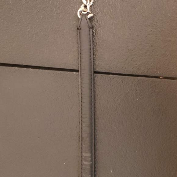 Vintage Lauren Ralph Lauren Silver Chain Belt Black Leather MEDIUM - Picture 10 of 14